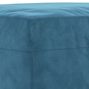 Blauer vidaXL Fußhocker aus Samt, quadratisch, ideal als Sitzhocker oder Fußablage.