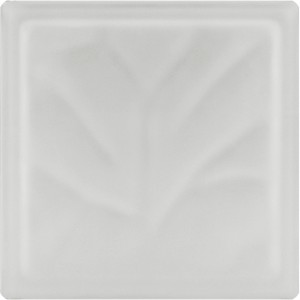 Weißer Glasstein „Wolke“ von Fuchs, 19x19x8 cm, 2-seitig satiniert für mehr Privatsphäre.