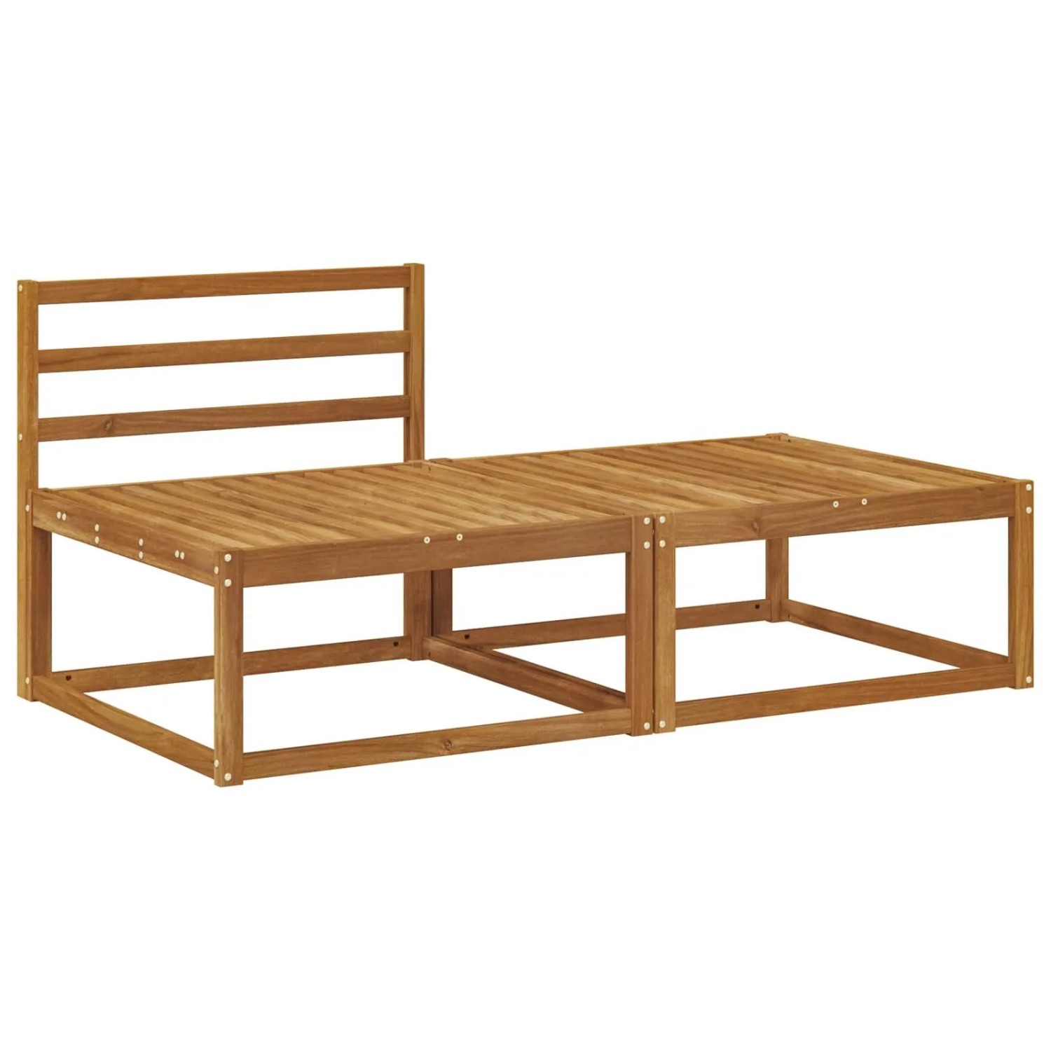 vidaXL Sectional Sofa Einheiten 2 Stück Natur Massivholz Akazie 900546