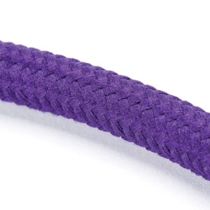Violettes Textilkabel, 3-adrig, Meterware für Lampen und Leuchten.