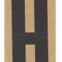 Schwarzer Folien-Buchstabe H, 100 mm hoch, selbstklebend für Boote und Briefkästen.