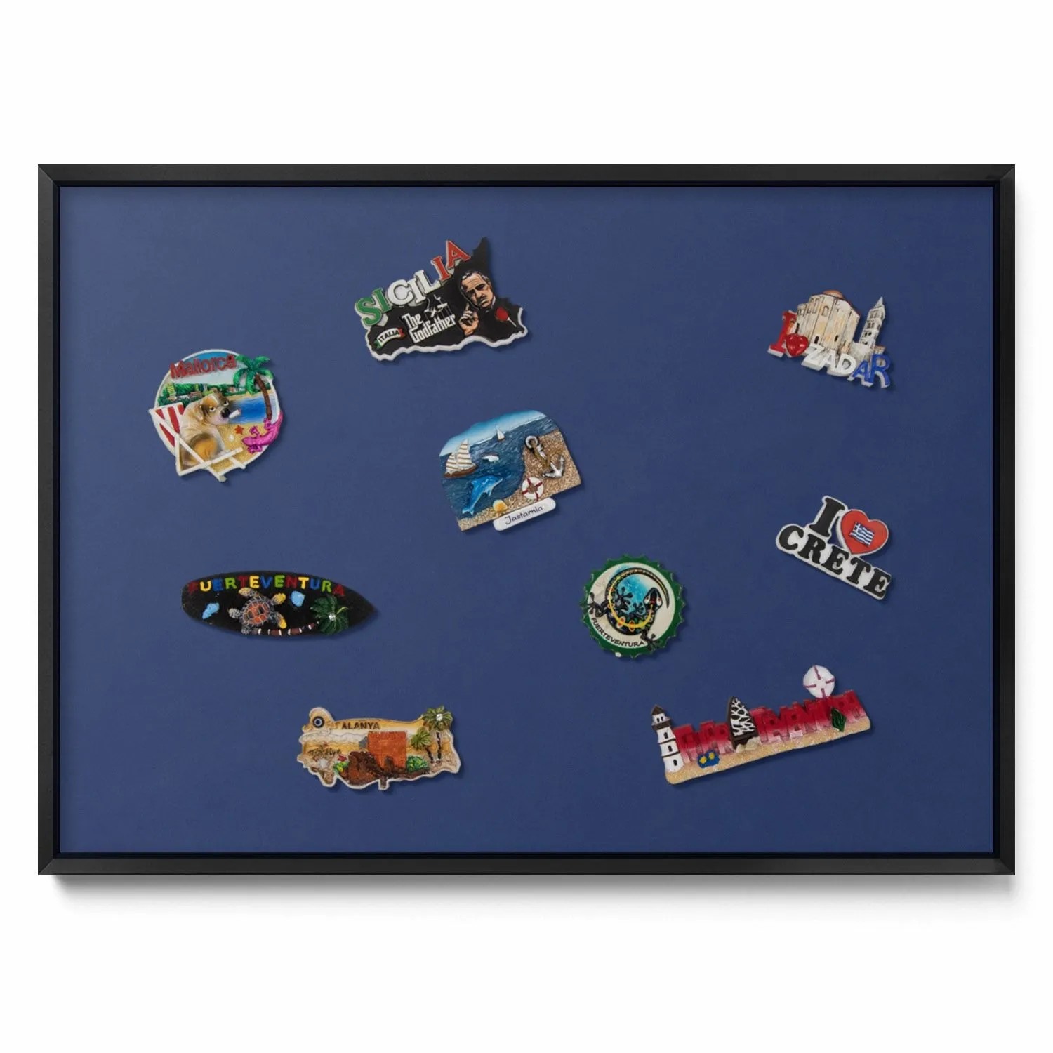 Tulup Magnettafel Magnettafel Metall mit Rahmen Farbe Marineblau 70x50 cm R günstig online kaufen