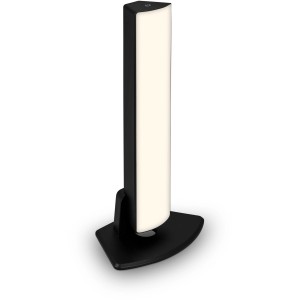 Schwarze Brilo Akku Tisch- und Wandleuchte Zadar, dimmbar, warmweißes Licht.