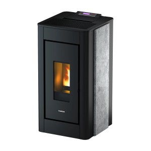 Freepoint Pelletofen Pret mit Natursteinverkleidung, 8,6 kW Leistung und Automatik.