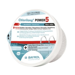 Bayrol Chlorilong Power5 Bloc, Maxi-Chlortablette für Pool Desinfektion, 340g.