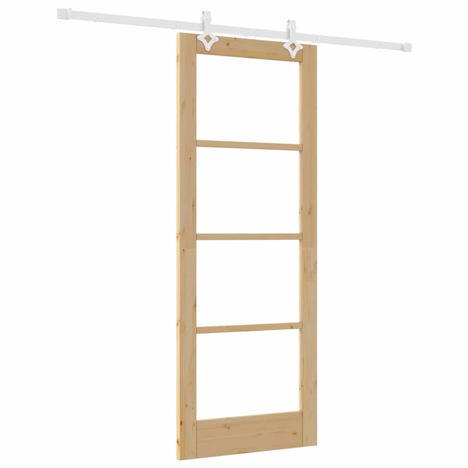 vidaXL Schiebetür Braun 78 x 202 cm Holz und Metall 3332243 günstig online kaufen