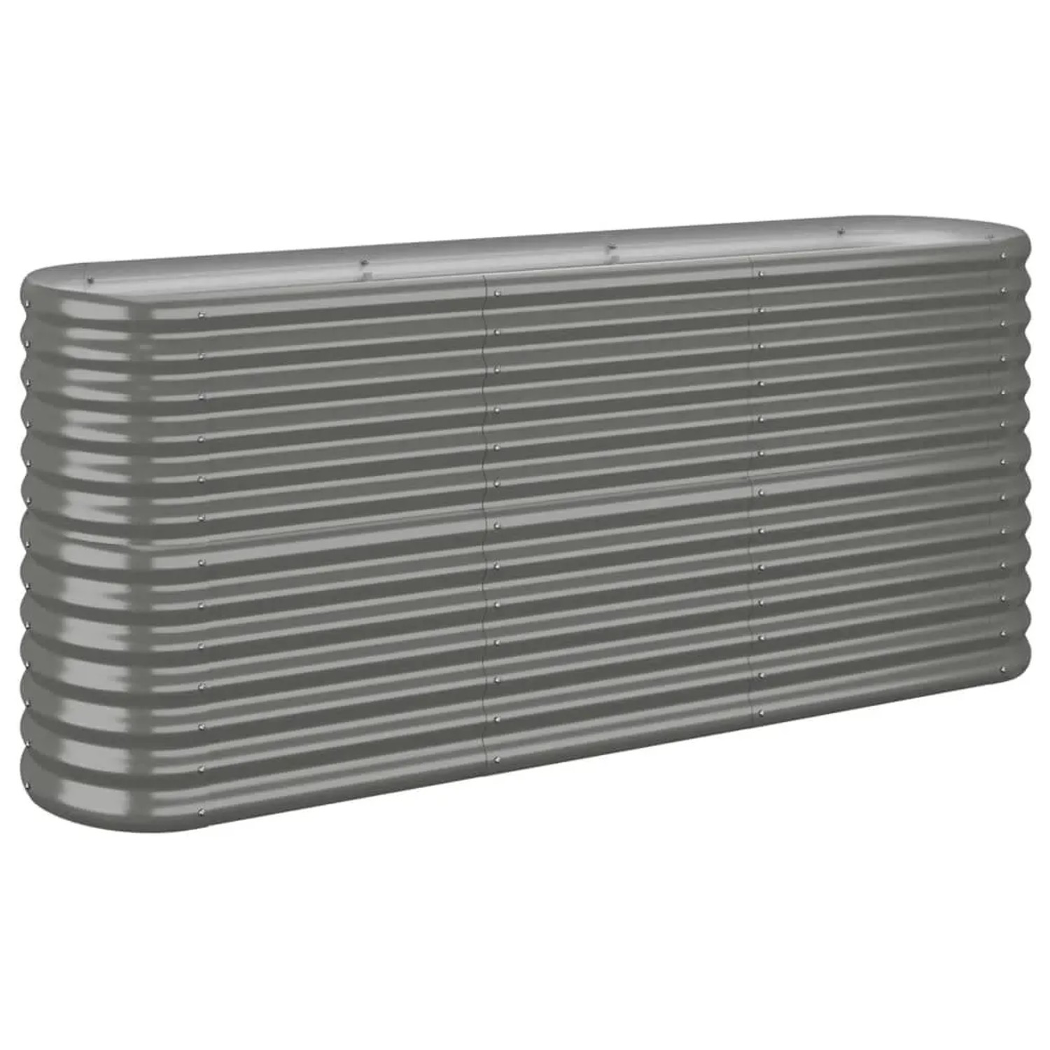 Furnicato Hochbeet Verzinkter Stahl 152x40x68 Cm Grau