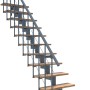 Minka Mittelholmtreppe Comfort Top, Buche grau, für Geschosshöhe bis 312 cm.