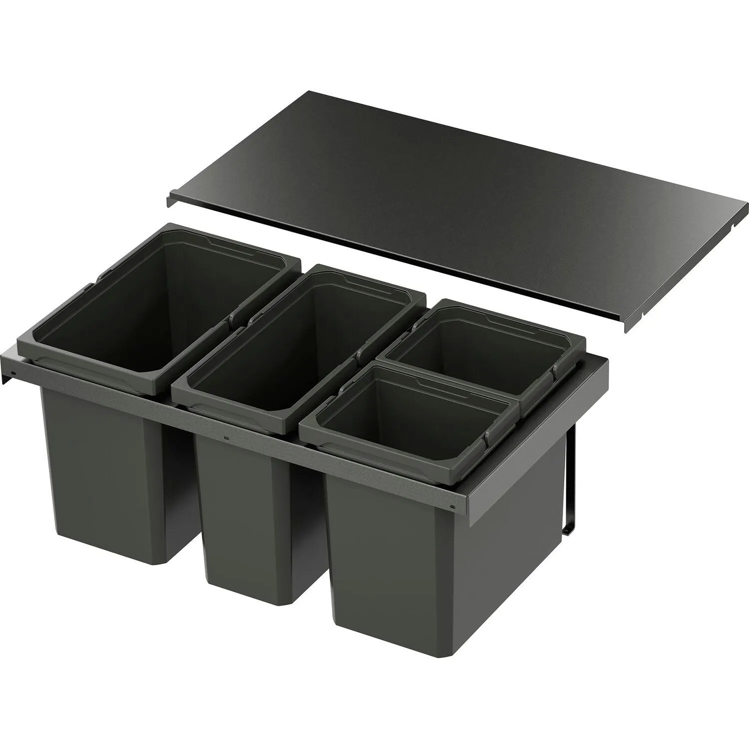 Vauth-Sagel Abfalltrennsystem Envi Flex Korpusbreite 800 mm 1x22, 2x10, 1x16, Lava