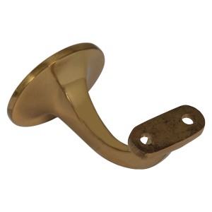 Handlaufkonsole aus poliertem Messing, 2er-Set zur Wandmontage von Holzhandläufen.