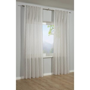 Bennetti Schal mit Muschelmuster, naturfarben, 140x245 cm, halbtransparenter Fenstervorhang.