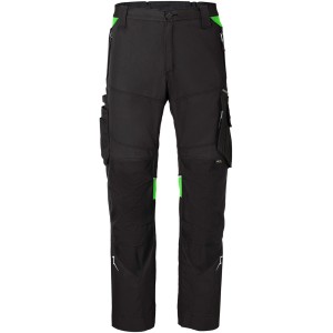 Kübler Pulse Bundhose Power, schwarz/neongrün, Gr. 58. Arbeitskleidung mit vielen Taschen.