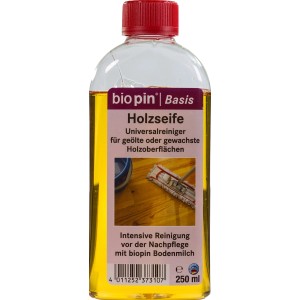 Biopin Holzseife, Universalreiniger für Holz, Fliesen und Stein. Reinigungsmittel zur Pflege geölter Flächen.