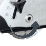 Detailaufnahme der Einhell Mauernutfräse TC-MA 1300 mit Diamant-Trennscheibe und Tiefeneinstellung.