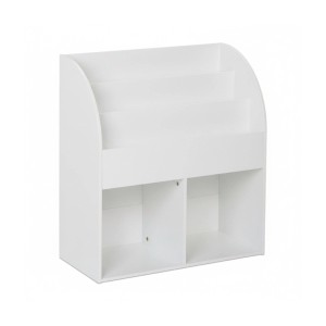 Relaxdays Kinderbücherregal Faserplatte Weiß Mit Wandbefestigung 78,5 cm x 72 cm x 33,5 cm 16,1 kg