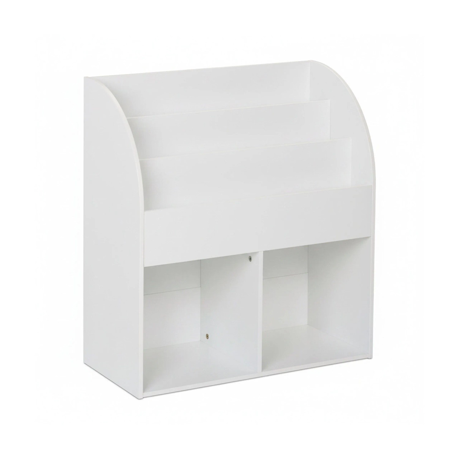 Relaxdays Kinderbücherregal Faserplatte Weiß Mit Wandbefestigung 78,5 cm x 72 cm x 33,5 cm 16,1 kg