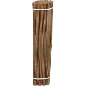 Gerollte Bambusmatte Vollrohr, 90x300cm, für Sichtschutz im Garten oder auf dem Balkon.