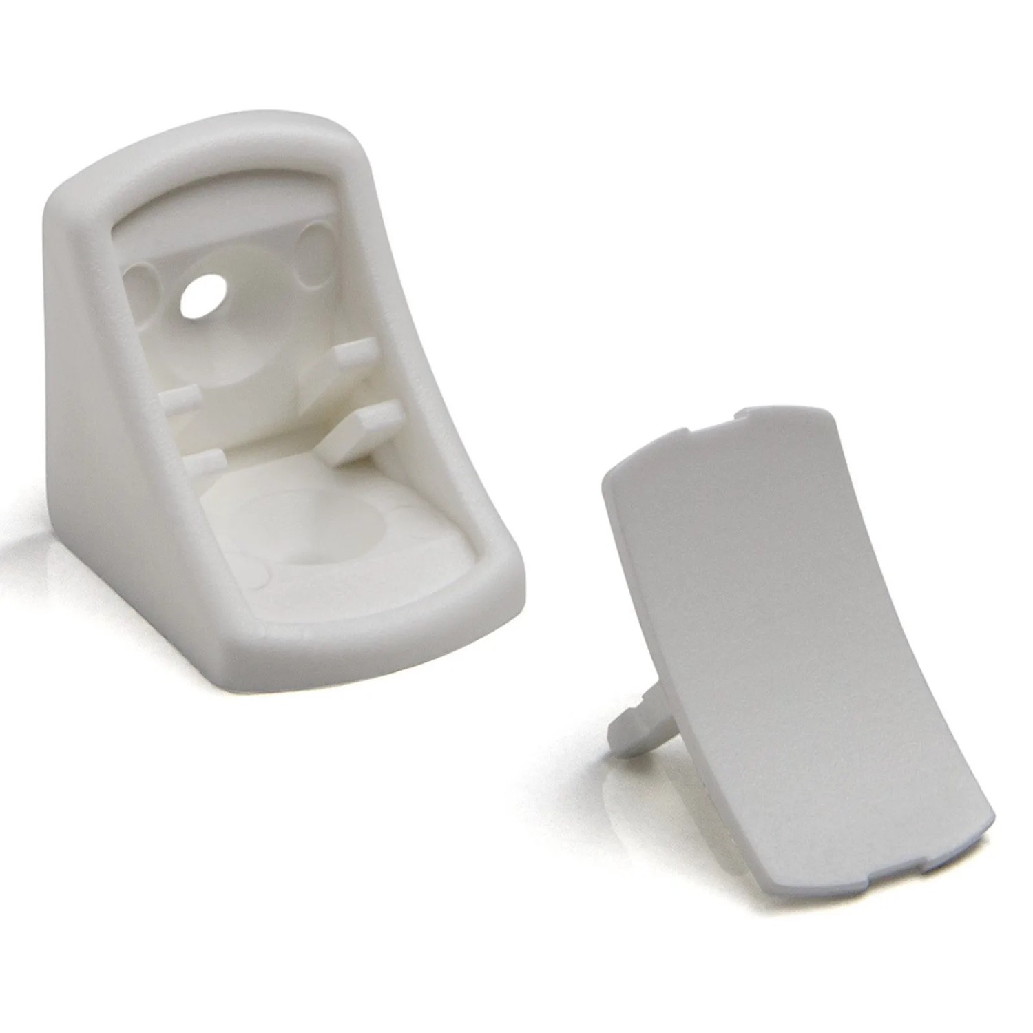 SOTECH 100 Stück Korpusverbinder 24 x 24 x 20 mm mit Abdeckkappe Weiß