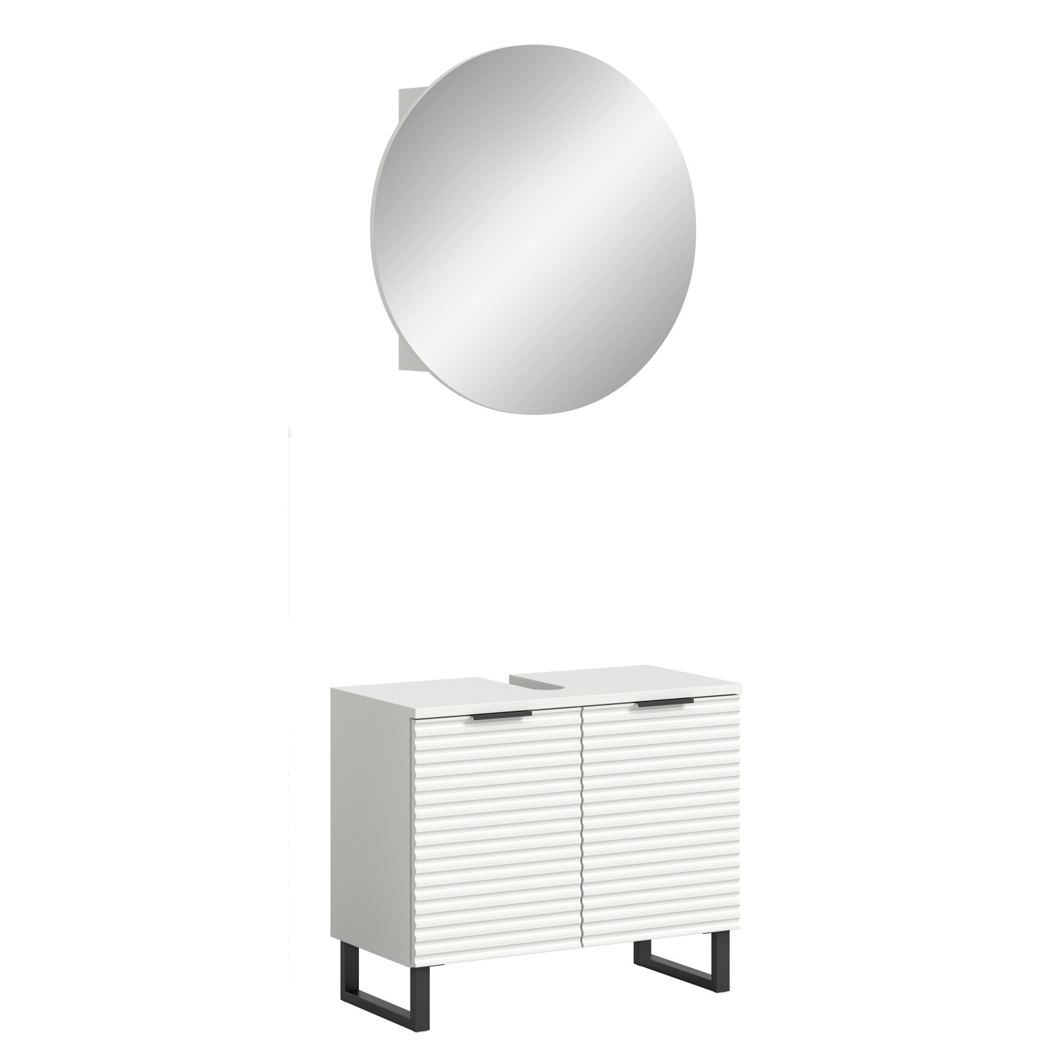 Badkombination Riff Weiß Nachbildung 70 cm 2-tlg. günstig online kaufen
