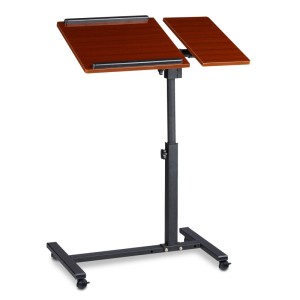 Relaxdays Laptoptisch MDF Rot Höhenverstellbar mit Mauspad 60 cm x 40 cm