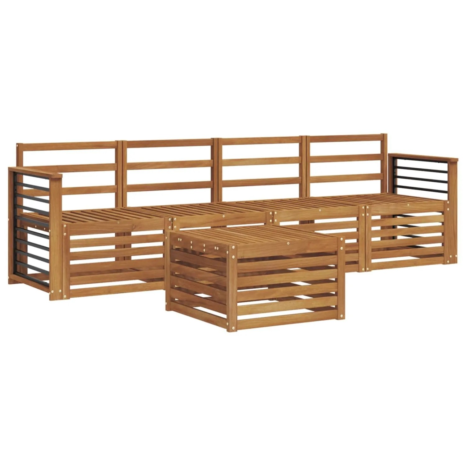 vidaXL Sofagarnituren Natur Massivholz Akazie 3374339