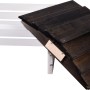 Dobar Mährobotergarage mit abnehmbarem Dach, weiß und schwarz, aus Holz.