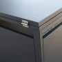 Detailaufnahme: Anthrazitfarbene Westmann Mülltonnenbox Kubus für 5 Tonnen (240 l).