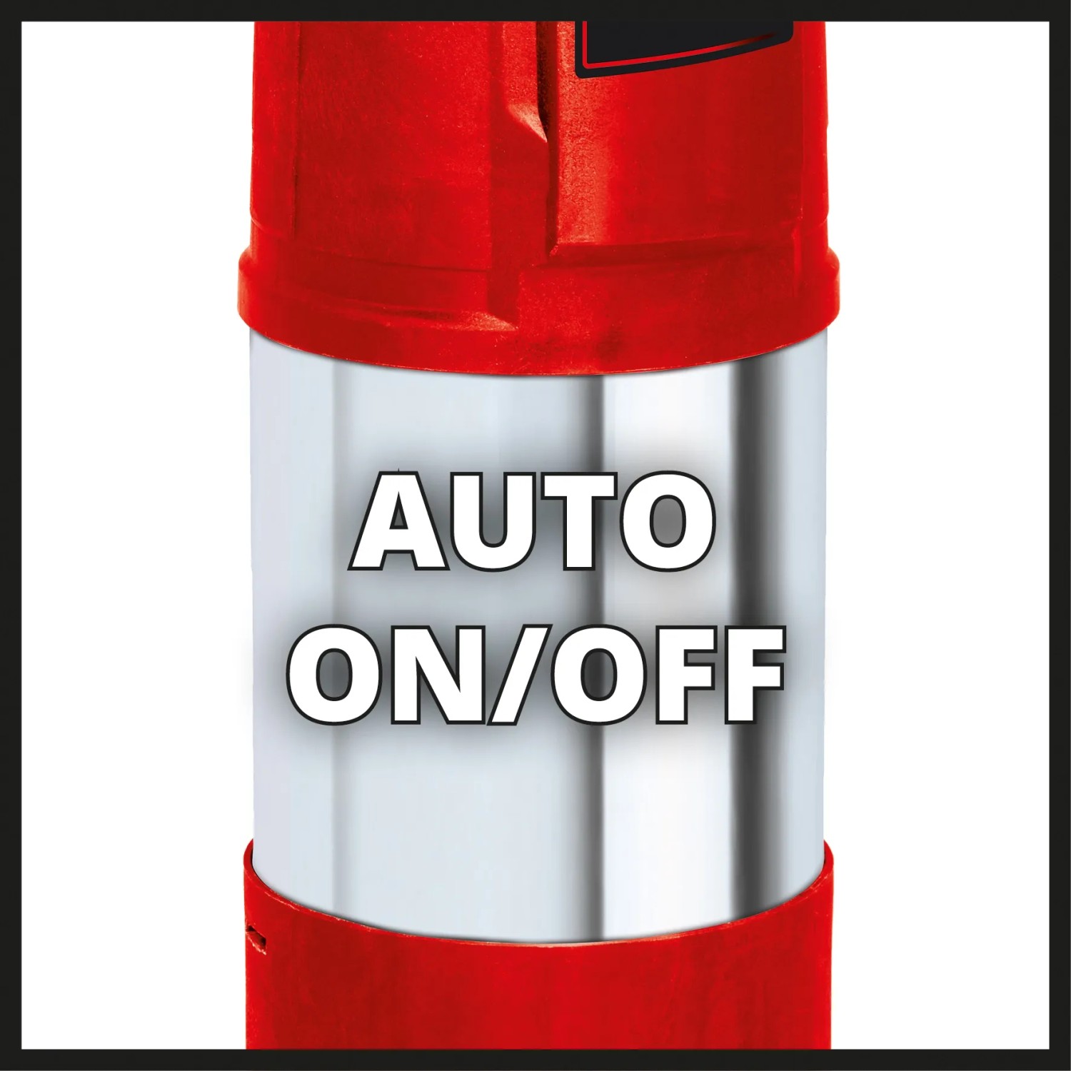 Detailaufnahme: Einhell GE-PP 1100 N-A Tauchdruckpumpe mit Auto ON/OFF Funktion.