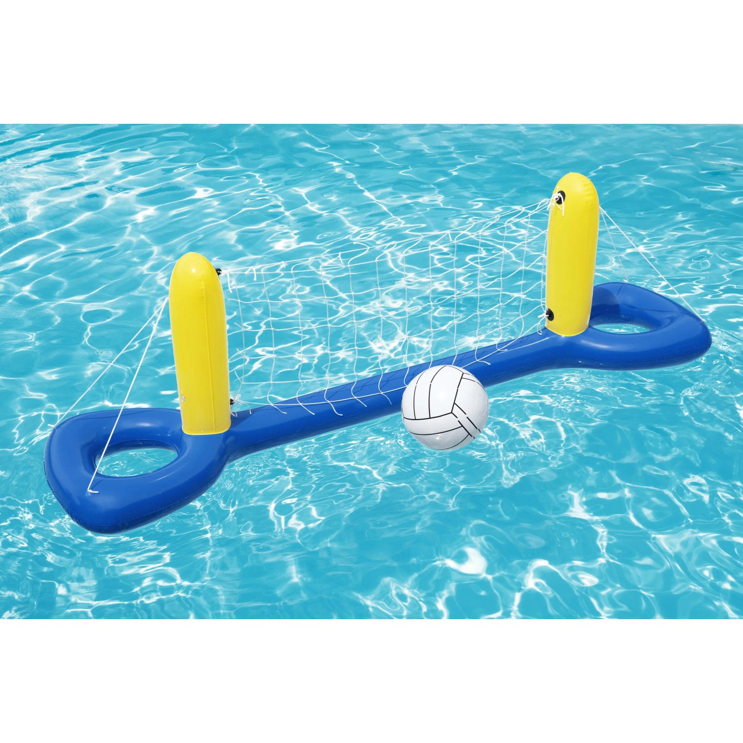 Bestway Volleyball-Set, schwimmendes Netz mit Ball im Pool für Wasserspiele.