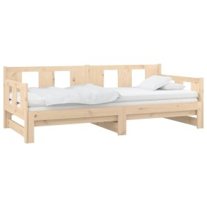 Ausziehbares vidaXL Tagesbett aus Kiefernholz, 2x(90x200) cm, ideal als Gästebett.