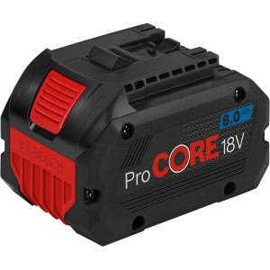 Bosch Professional ProCore 18V 8Ah Akkupack für Elektrowerkzeuge, schwarz/rot.