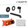 Schütte Waschtischarmatur Los Angeles, mattschwarz für Wandmontage mit Unterputz-Box.