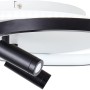 Moderne LED-Deckenleuchte Eunomia, 2-flammig, schwarz-weiß, schwenkbare Spots für flexible Beleuchtung.