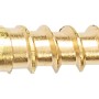 Messing Holzschraube Ø 4x45 mm mit Linsenkopf und Schlitz-Antrieb, geeignet für Holzverbindungen.