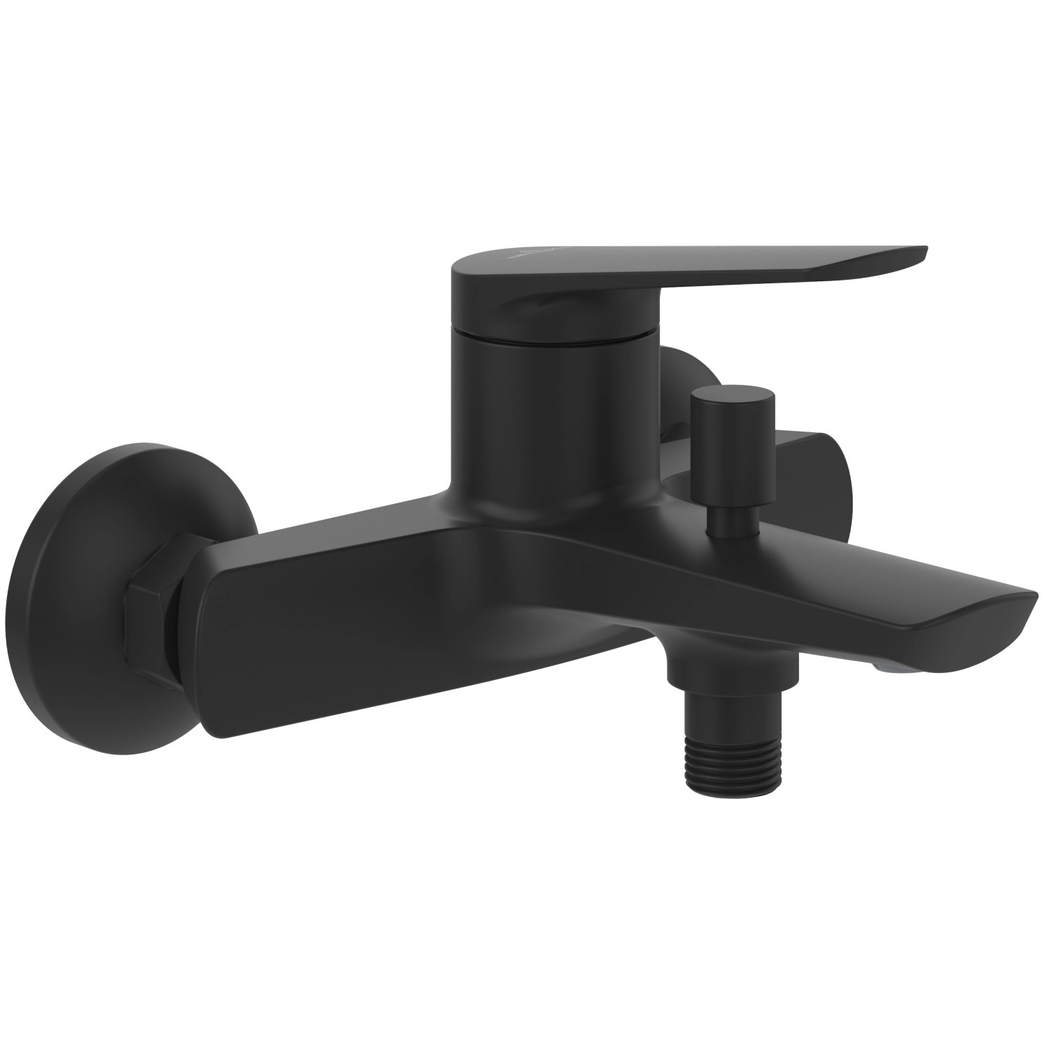 Thumbnail - Villeroy & Boch Oasis Badewannenarmatur Aufputz Rückflussschutz Umstellung & Beweglichem Strahlregler Rund Matt Black