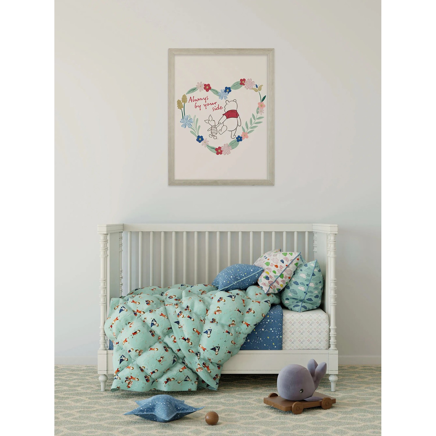 Buntes Komar Wandbild Disney Winnie Pooh Always by Your Side, 50x70 cm, im Kinderzimmer.