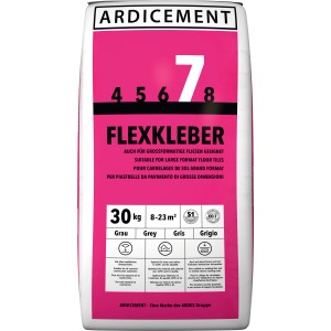 Ardicement Flexkleber Grau, 30 kg Sack. Flexibler Fliesenkleber für Innen & Außen.