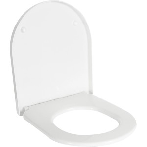 Schöner Wohnen WC-Sitz Antus Wrap, D-Form, Weiß, mit Absenkautomatik und umschließendem Deckel.