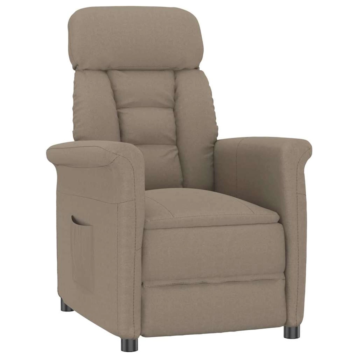 vidaXL Sessel mit Liegefunktion Taupe 70,5 x 96,5 x 95 cm Polyester 348400 günstig online kaufen