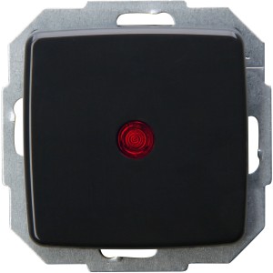 Kopp Kontrollschalter Rivo in Anthrazit mit Glimmlampe.