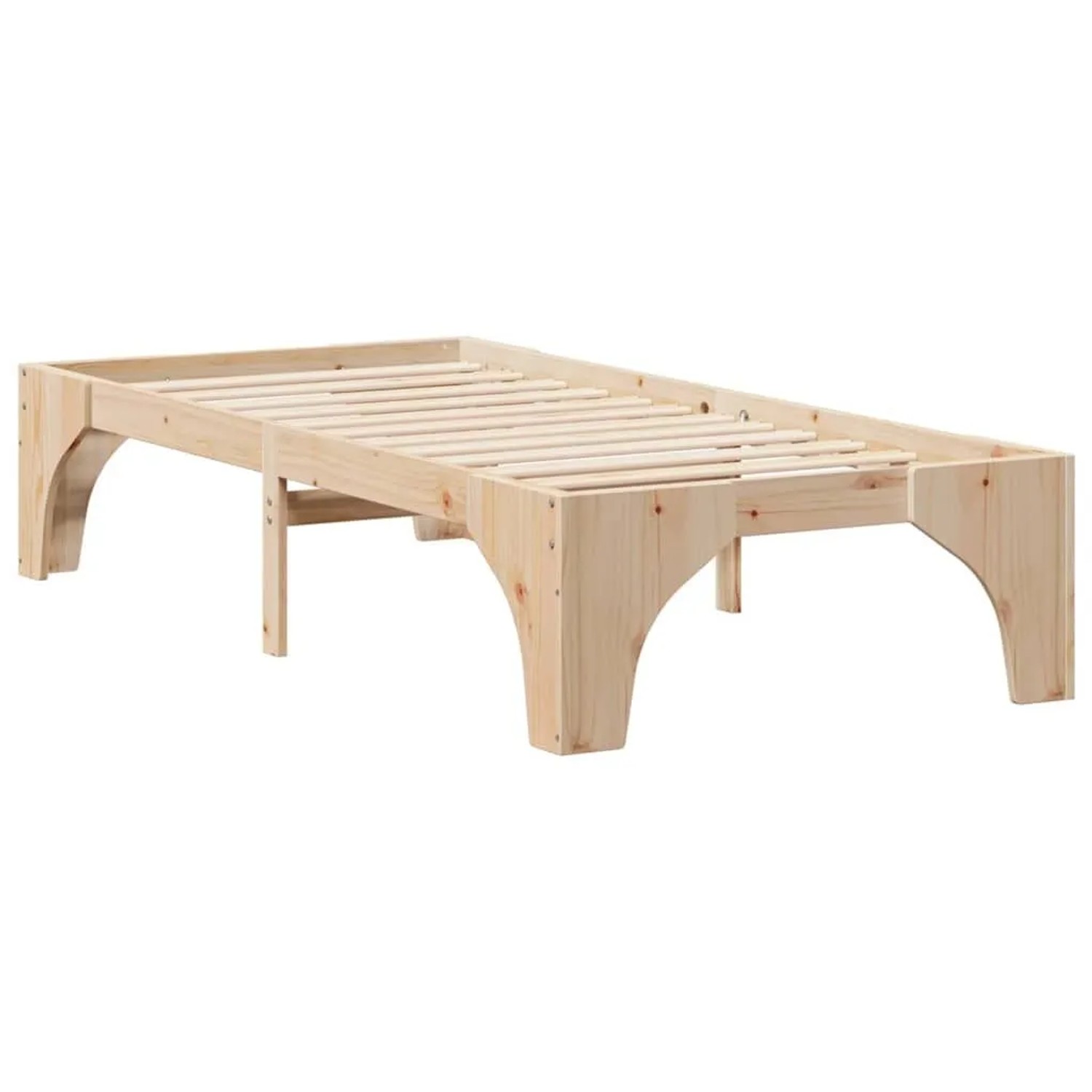 vidaXL Bettrahmen Braun 80 x 200 cm Massives Kiefernholz 873007