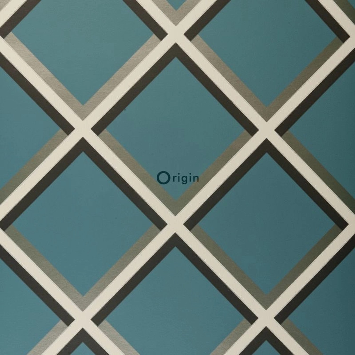 Origin Luxury Wallcoverings Tapete Geometrisches Motiv Petrolblau 52 Cm X 1 günstig online kaufen