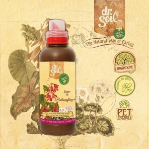 Dr.Soil Bio-Flüssigdünger für Balkonpflanzen, 1 Liter Flasche.