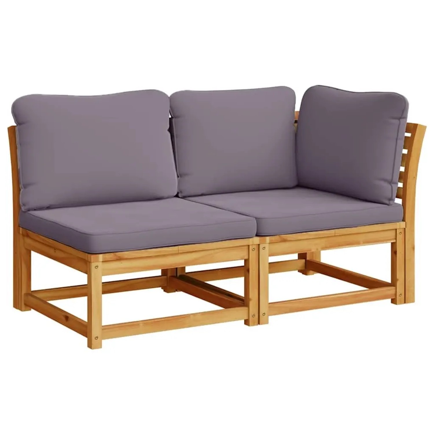 vidaXL 2-Tlg Garten-Lounge-Set mit Kissen Massivholz Akazie 366498