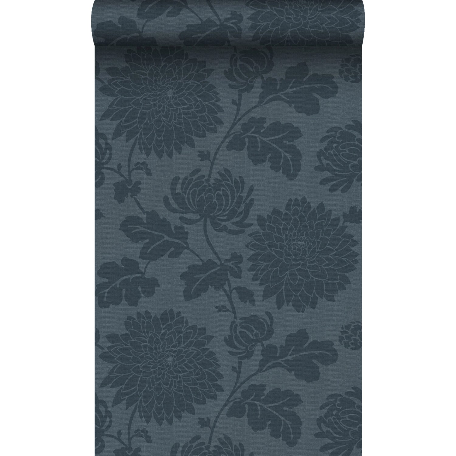 Origin Wallcoverings Tapete Blumen Dunkelblau 50 x 900 cm günstig online kaufen