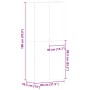 Weißer vidaXL Schuhschrank mit Regal, 80x35,5x180cm, Holzwerkstoff