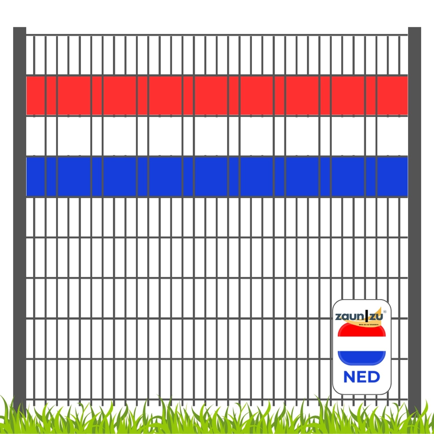 zaunzu Sichtschutz Fanartikel für Niederlande Doppelstabmatten Volle Streif günstig online kaufen