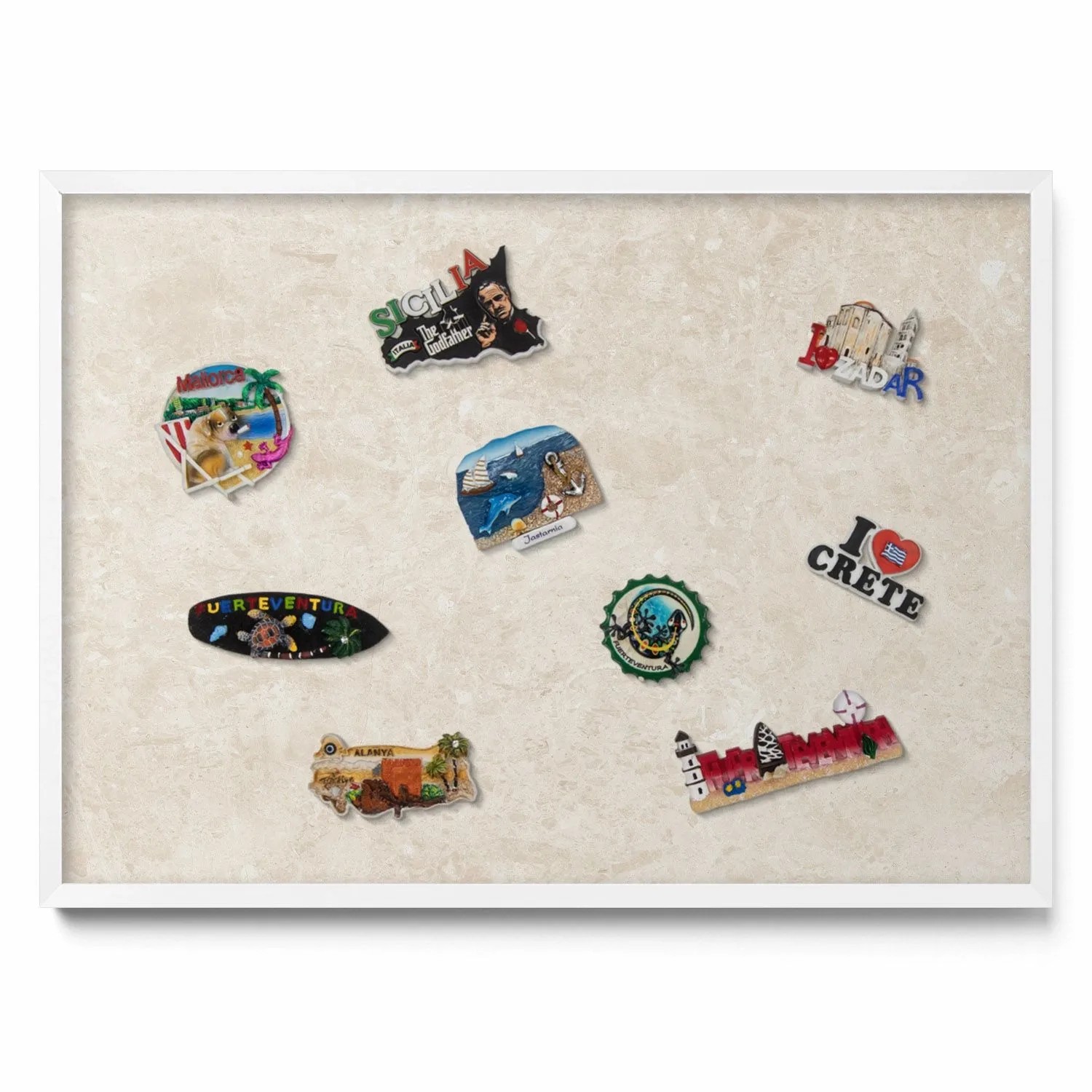 Tulup Magnettafel Magnetboard für die Wand mit Motiv Eleganter Heller Stein günstig online kaufen