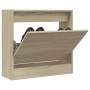 vidaXL Schuhregal Sonoma-Eiche 60x21x57 cm Holzwerkstoff 839884_2