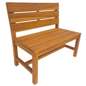 Gartenbank Lewes aus Teakholz, 100 cm, ohne Armlehnen. Robuste Holzbank für Garten und Terrasse.